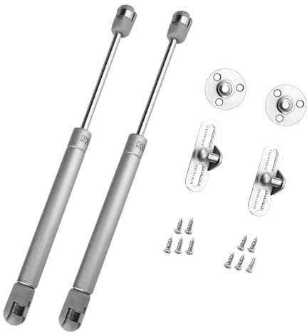 2 Amortiguadores de Gas 200 N, Bisagras Puertas Cocina,Amortiguadores para muebles de cocina con tornillos, aptos para puertas, armarios y estanterías, soportan hasta 20 kg (270 mm)