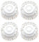 NHQ 4 er Set drehknopf,Universal Amp Potiknöpfe Knobs,Potentiometer,Zylinder Form Potiknopfe Speed Knobs,für Asien Import Gitarre Bass Split Shaft,Weißgold