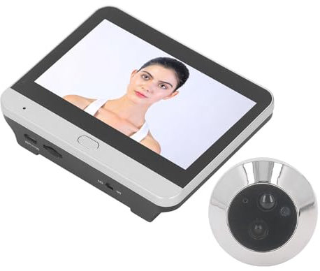 Kabellose Türspion Kamera Sets, Video Türklingel für Wohnung, Digitaler Türspion für Heimsicherheitssysteme, Gegensprech Türspion Kamera mit 4,3 Zoll LCD Display, Nachtsicht