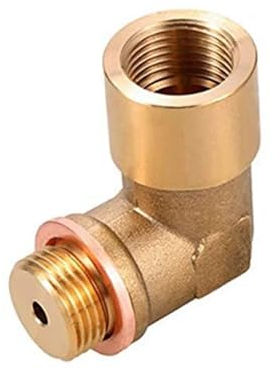 Autozubehör 90 Grad Messing M18x1,5 O2 Lambdasonde Extender Spacer Adapter Mit Dichtung JXSS026 Autoteile
