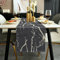 Jayusaror Tischläufer Modern Herbst Grau und Weiß Leinen Marmor Goldene Textur Abstrakte Kunst Waschbarer Tischläufer für Kaffee, Esszimmer, Kommode, Beistelltisch, Schlafzimmer, 33 x 183 cm