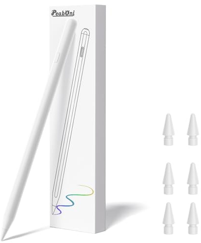 Pencil 2nd Generation 8 minuti Fast Charge Stylus Pen per Apple iPad con Palm Compatibile con Apple iPad Pro 2018-2024 11/12,9/M4, iPad Air 3/4/5/M2, iPad 6-10, iPad Mini 5/6 Gen Bianco