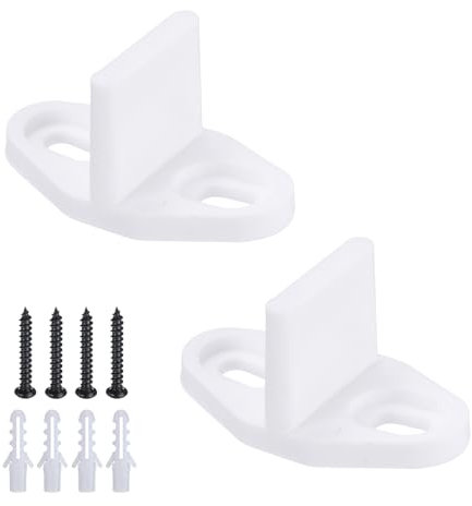 QUARKZMAN 2pz Guida Inferiore per Porta Fienile, Guida Inferiore per Porta Scorrevole Porta Fienile Scorrevole Guida a Forma di T Guida Pavimento Porta Fienile Universale, Bianco
