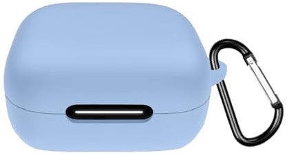 Silicone Cover Case for Soundcore P30i, Protective Earbuds Sleeve with Carabiner Headphone Case All-Round Protection for Soundcore P30i, Drop-Proof and Dustproof Earphone Accessories (Sky Blue)