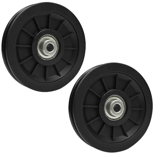 Topfinder Seilrolle 110mm, Umlenkrollen für Seile Seilrollen mit Kugellager Riemenscheibe Ersatzteile Fitnessgeräte Kraftstation Rollen, 2Pcs