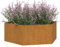 Gecheer Jardinière Rouillé Acier Corten, Bac de Plantation pour Cultiver Fleurs Plantes, Lit Surélevé de Jardin Potager pour Terrasse, Balcon, Extérieur