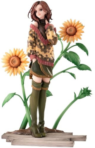 Lzrong Komatsu Nana Figur Modell, Osaki Nana Figur Statue Anime Illustration Original Painting Figuren Girl Rosen Sonnenblumen Skulptur Sammlerstücke Desktop Decoration Ornament 22CM