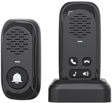 Swokely RF433 Kabellose Gegensprechanlage, Klingel, Türklingel mit 1 Innensensor, kein Internet erforderlich, IP44 wasserdicht, Türklingel mit Sprachanruf in Echtzeit für das