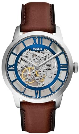 Fossil Herrenuhr, Townsman Automatik Edelstahl Uhr für Männer