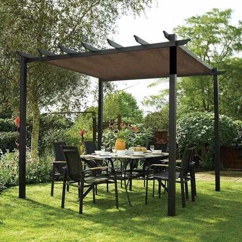 Filet Ombrage pour Potager Bâche Anti Chaleur Voile d'ombrage 2x3m Bache pour Pergola Toile Ombrage Extérieur 5x4 Imperméable,brown-6x7m