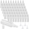 MUKSEUT 60 PCS 100ml Plastic Spray Bottle, Refillable Spray Bottle, Clear Fine Mist Spray Bottles with Funnels, Empty Travel Atomiser Containers for Essential Oils, Perfumes