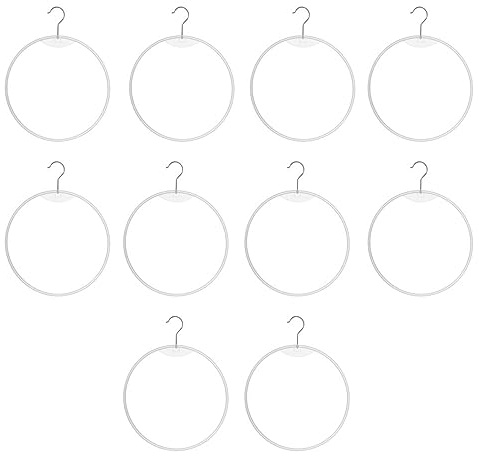 Supporti Espositivi Bikini Donna, Cerchio Tondo in Plastica Bianco, 10 | Porta Intimo e Slip, Resistente e Pratico, Facile da Pulire, Non Si Deforma, per Negozio