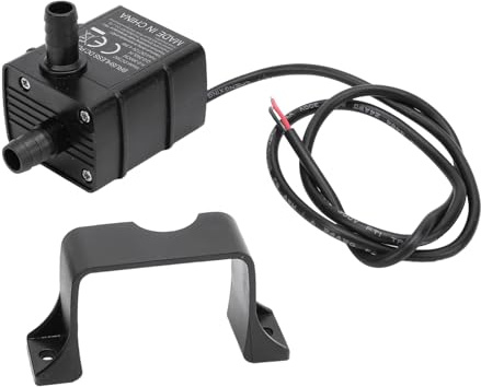 Mikro-Tauch Pumpe, 12V 4,5 W 240L/H 300cm, IP68 Bürstenlose Brunnen Pumpe mit LED-Anzeige, Leicht zu Reinigen für Aquarien, Springbrunnen und Kühlsysteme, Voll Unter Wasser