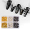 Nail Charms, Charms Nägel, Mini Metall Nieten Punk Nail Charms, Kegel Spikes Nagelschmuck, Nail Art Studs Nagel Steine Legierung Nagelanhänger Nageldesign Zubehör