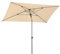 Schneider Sonnenschirm LUMI 210 x 130 cm – höchster UV-Schutz, höhenverstellbar, Metall-Knicker, air-vent, Balkonschirm rechteckig, natur