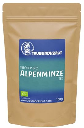 Alpen Minztee BIO (100g) Südtiroler Alpenminze Tee aus Italien – Bergminze Tee naturbelassen – Frisch & aromatisch – Alpenminze kaufen von Tausendkraut