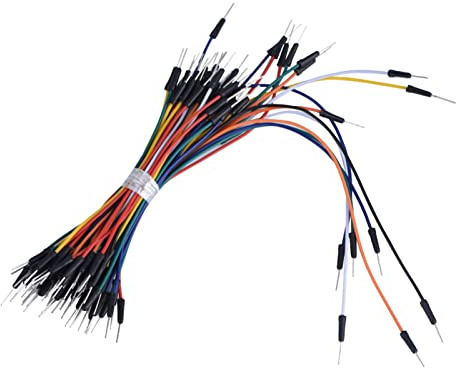 Risegun Jumper Wire Kabel Steckbrücken, 65 Stück Breadboard Jumperkabel Flexible Jumper Drähte Lötfreies Steckbrett Verbindungsleitung Male-Male Kabel Set für Arduin Breadboard