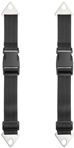 Trash Can Locks for Animals, 2 Pack Wheelie Bin Lid Strap Lock No Drilling, Heavy Duty Adjustable Locking Straps for Outdoor Patio Protection Against Cat Dog Foxes Raccoons Toddler Kids