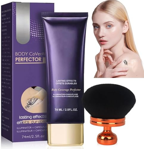 Bein Make Up Wasserfest, Body Coverage Perfector für Bein, All Over Complexion Perfector mit Pinsel, Tattoo Cover Up Make-up Abdeckung, Long Last Body Foundation