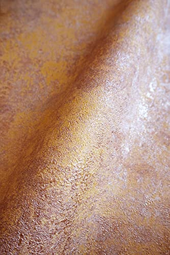 NEWROOM Tapete Bronze Leicht Glänzend Struktur Modern Vliestapete Orange Vlies moderne Design Optik Tapete Uni Einfarbig Schlicht inkl. Tapezier Ratgeber