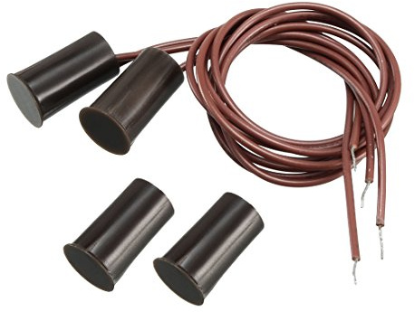 uxcell N.C. RC-33 Lot de 2 interrupteurs magnétiques pour porte et fenêtre Marron
