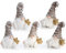 Logbuch-Verlag 5 kleine Wichtel Nikolaus Figuren Wichtelgeschenk Weihnachten 7 cm Deko kleines Geschenk Santa Gold weiß Tischdeko