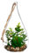 Atmosphera - Plante Artificielle Suspendue - Pot Goutte en Verre - H19-5 cm - Modèle 2