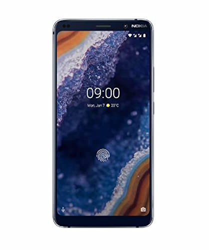 Nokia 9 PureView - Smartphone libre 4G (pantalla de 6 pulgadas, 128 GB ROM, 6 GB RAM, Dual SIM o Nano + MicroSD, Android One Pie 9.0), color azul (reacondicionado)
