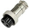AERZETIX - C43845 - Connecteur micro GX16-2p - fiche femelle droite à 2 broches - à souder - pour câble