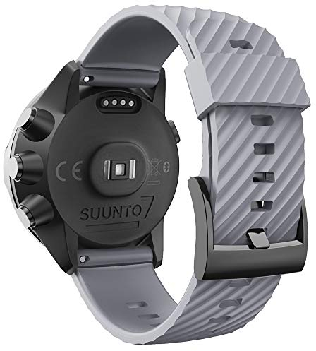 WIIKAI Armband Ersatzarmbänder kompatibel für suunto 7/9/9 baro/spartan sport/D5 Silikon Ersatz Uhrenarmbänder.(Grau)