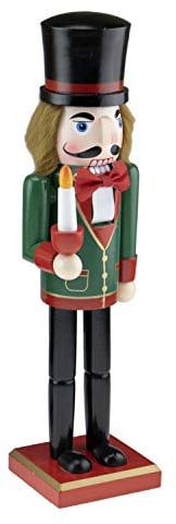 Clever Creations Traditional Wooden Collectible Christmas Caroler Man Nutcracker | Festive Christmas Decor | 14 Tall Perfect for Shelves and Tables