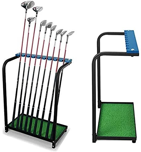 Nisorpa Golf Club Stand, Golf Club Organizers and Storage 9 Putter Clubs, Acrylic Golf Putter Display Rack Durable Metal Shelf Assistant Holder