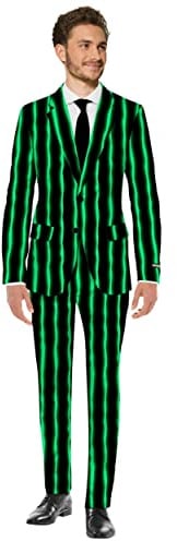 Suitmeister Herrenkostüm - Halloween Glow in The Dark - Tailliert Party Kostüme - Schwarz