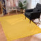 payé Teppich Wohnzimmer Hochflor - Einfarbig Gelb - 80x150cm - Kuschelig Weich Samtweich - Schlafzimmer Dekoration - Deko Teppiche