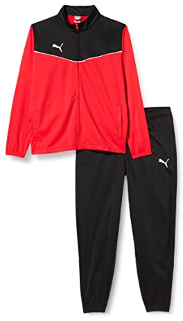 PUMA Herren Individualrise Tracksuit Trainingsanzug, Rot Schwarz, L