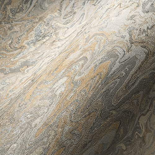 A.S. Création Livingwalls My Home My Spa Abwaschbare Tapete Modern Hellorange 383582 Vliestapete Beige 10,05x0,53m Made in Germany