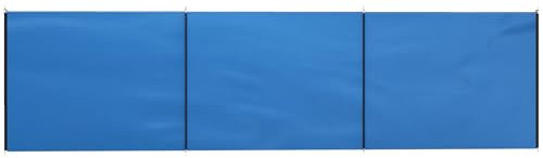Outsunny 4 Pole Camping Windbreaks, Beach Wind Shield Shelter with Carry Bag and Steel Poles, Outdoor Caravan Privacy Shield, 540cm x 150cm, Blue