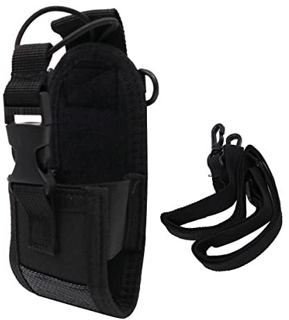 Tiardey MSC-20D Walkie Talkie Two Way Radio Holder Holster, Portable Walkie Talkie Nylon Belt Case Bag with Adjustable Shoulder Strap