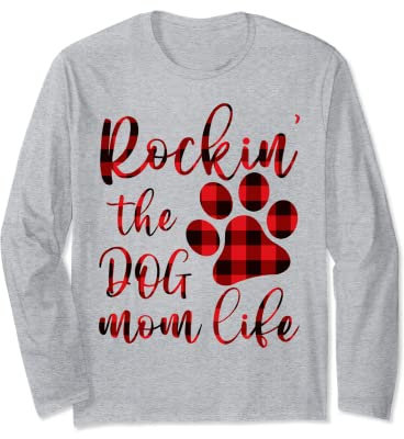 Rockin' The Dog Mom Life Gant de toilette pour chien Manche Longue