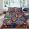 Omela Bohemian Bettwäsche 135x200 4teilig Bunt Mandala Indisches Muster Bettwäsche Set Exotische Boho Style Microfaser Bettbezug mit Reißverschluss und 2 Kissenbezug 80x80 cm