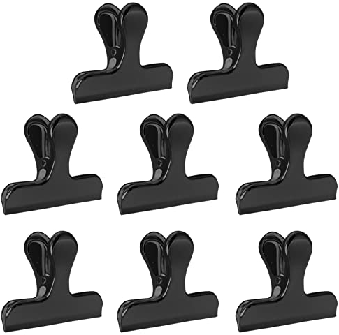 SourceTon Beutelklammern aus robustem Edelstahl, 7,6 cm, langlebig, Papierverschluss, für Kaffee, Lebensmittel, Brotbeutel, Küche, Zuhause, 8 Stück
