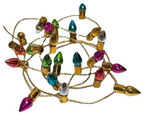 F Fityle Dollhouse Miniature Christmas Lights Decoration 1M Miniature Light Strings Colorful Small Light String Fake Light String Christmas Tree Accessories for 1/6 1/12 Doll House Holiday Party Decor