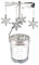 Windlicht Teelichtkarussel aus Glas Teelichthalter,Silber Karussell Teelichter Kerzenhalter,Motiv Kleine Schneeflocke Windlichter Teelicht Kerzen Halter Geschenk Dekoration für Hochzeit,Weihnachten