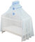 Bello24 - Babybett Betthimmel und Moskitonetz Traumnacht in fantastischen Farben Waschmaschinenfest inkl. Halterung und Accessoires 480 x 165 cm (Blau)