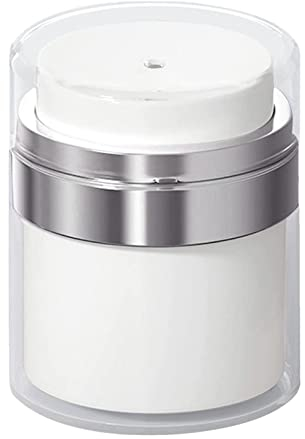 Cream Jar Vacuum Bottle, 100ml Portable Airless Cosmetic Container, Refillable Leak-Proof Lotion Moisturiser Dispenser With Press Pump