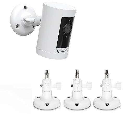 HOLACA 3-Pack Kamera Halterung für Stick Up Cam/Pro/Indoor Cam/Wyze Cam/Eufy Cam/Arlo Kameras, passend für alle Kameras mit Standard 1/4 Gewindebohrungen (Weiß)