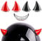 Motorradhelm Hörner,Motorrad Helm Hörner Eckdekoration,Motorradhelm Devil Demon Horn,Saugnapf Horn Helm Dekoration,Motorradhelmhorn,Helm-Hörner Teufelshörner mit Saugnapf,Helm-Dekoration,4Pcs