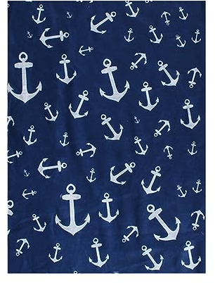 Alsino Foulard Tubulaire Multifonction pour Femme - Protection pour Homme - Motif Ancre Maritime - Respirant - Sport - Tour de Cou, Ancre Bleu Marine, Taille Unique