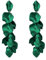FDEETY Ohrringe für Damen Rosenblatt Baumeln Ohrringe Mehrstufige Acryl Blütenblatt Ohrringe Elegant Tropfen Statement Quaste Blumen Ohrringe (Grün)