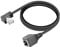 YACSEJAO Cat6 Shielded Extension Cable 90 Degree 2FT RJ45 8p8c Male to Female Extender Cable Ethernet FTP Shielded Male to Female Connector (Left)